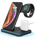 15W Fast Wireless Charging station Quick Charging stand 3 in 1 Wireless Charger