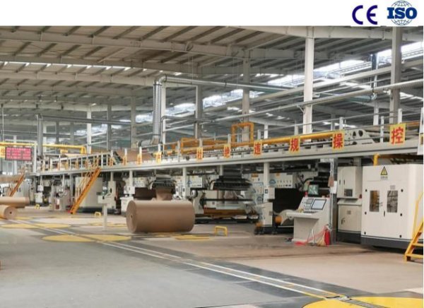 Five layers of corrugated board production line